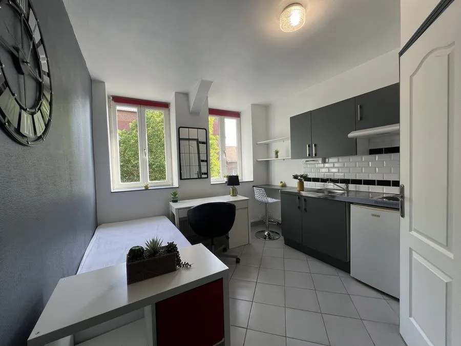 STUDIO LUMINEUX - RESIDENCE CALME - FACE AU LYCEE WALLON